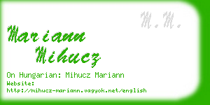 mariann mihucz business card